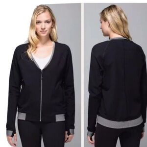 Lululemon H'Om Run Jacket Size 10 Black Reflective Details size 6